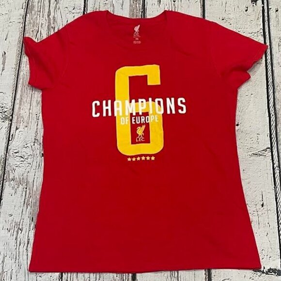 Women's Liverpool LFC Red Club Soccer Tee Tshirt - Picture 1 of 3